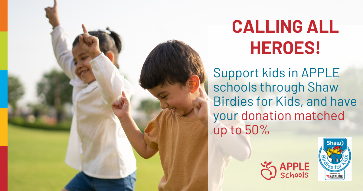 BOOST YOUR IMPACT! Donate today through Birdies for Kids